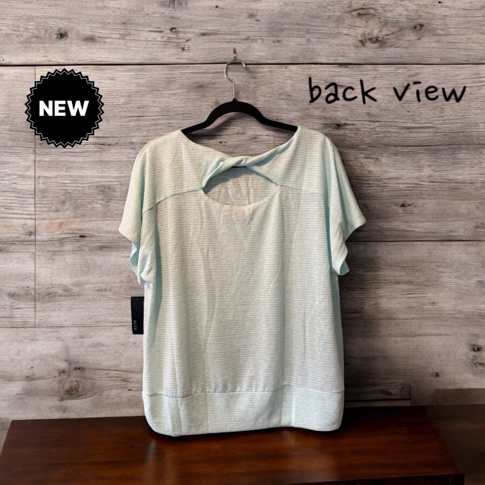 NWT ALYX Mint Green & White Striped Top